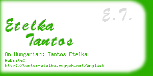 etelka tantos business card